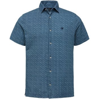 Textiel Heren Overhemden lange mouwen Vanguard Overhemd KM Print Donkerblauw Blauw