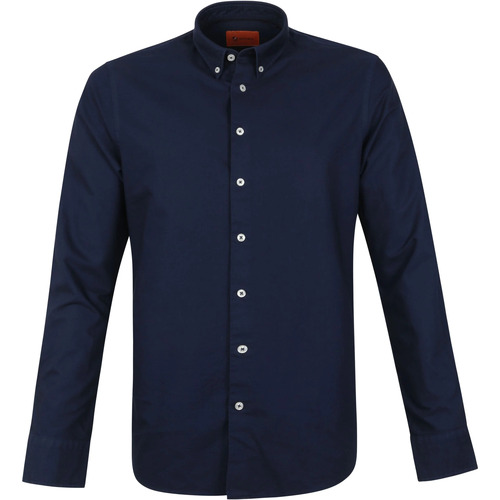 Textiel Heren Overhemden lange mouwen Suitable Overhemd BD Oxford Donkerblauw Blauw