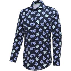 Textiel Heren Overhemden lange mouwen Blue Industry Overhemd Bloemen Donkerblauw Blauw