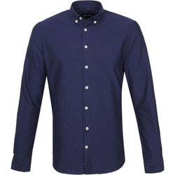 Textiel Heren Overhemden lange mouwen Suitable Overhemd Max Donkerblauw Blauw