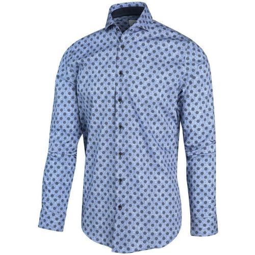Textiel Heren Overhemden lange mouwen Blue Industry Overhemd Blauw Bloemen Blauw
