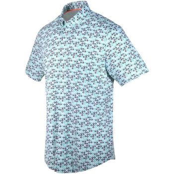 Textiel Dames Overhemden Blue Industry Overhemd Korte Mouwen Mint Groen