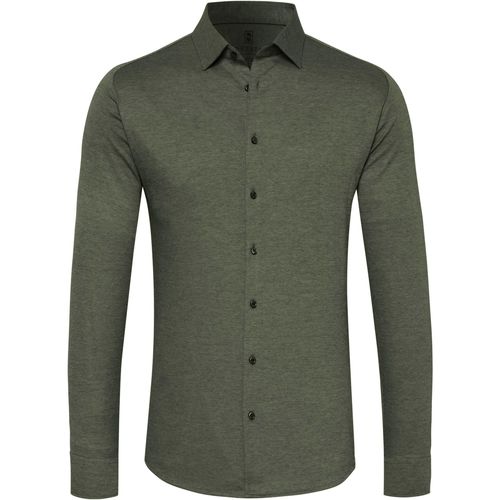 Textiel Heren Overhemden lange mouwen Desoto Overhemd Strijkvrij Modern Kent Donkergroen Groen