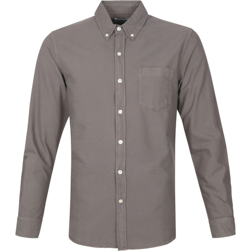 Textiel Heren Overhemden lange mouwen Colorful Standard Overhemd Storm Grey Grijs
