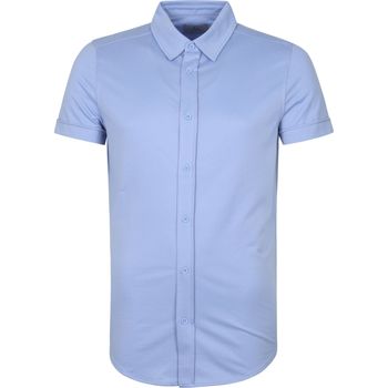 Suitable Prestige Earl Short Sleeve Overhemd Lichtblauw Blauw
