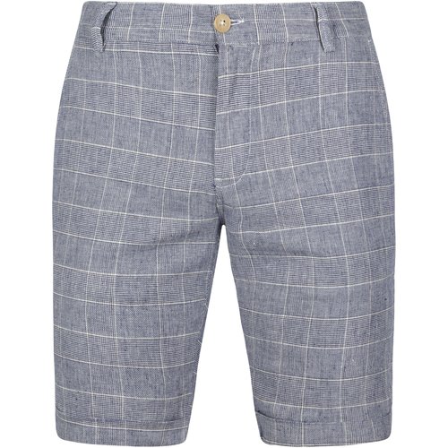 Textiel Heren Broeken / Pantalons Suitable Don Short Blauw Geruit Blauw