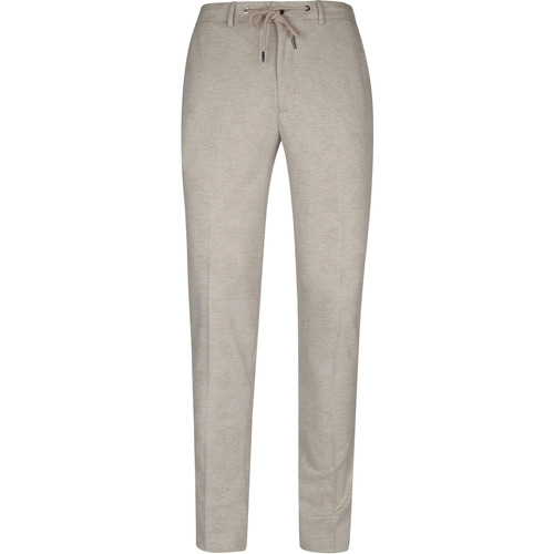 Textiel Heren Broeken / Pantalons Suitable Pantalon Jersey Zandkleur Ruit Beige