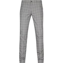Textiel Heren Broeken / Pantalons Suitable Chino Pico Grijs Geruit Grijs