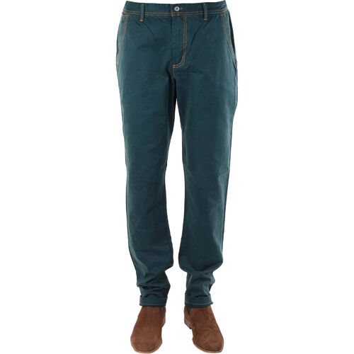 Textiel Heren Broeken / Pantalons Suitable Heren Chino Sticked Twill Green Groen