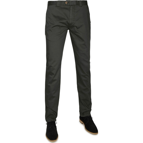 Textiel Heren Broeken / Pantalons Suitable Chino Dante Dark Olive Groen