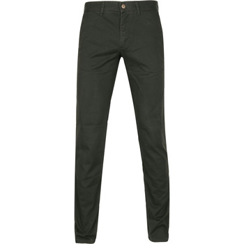 Textiel Heren Broeken / Pantalons Suitable Sartre Chino Donkergroen Groen