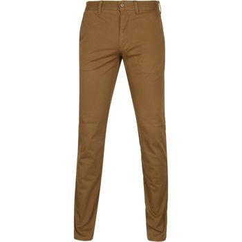 Textiel Heren Broeken / Pantalons Suitable Sartre Chino Taupe Beige