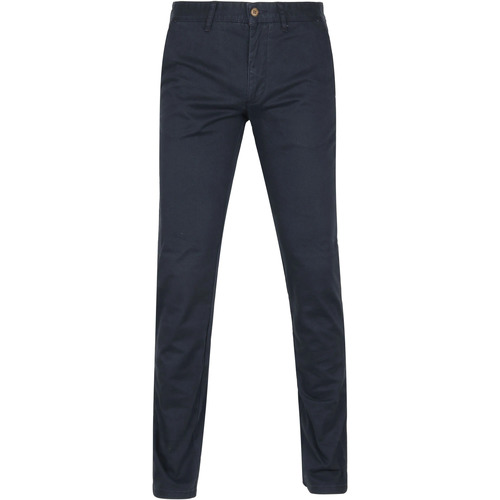 Textiel Heren Broeken / Pantalons Suitable Sartre Chino Donkerblauw Blauw