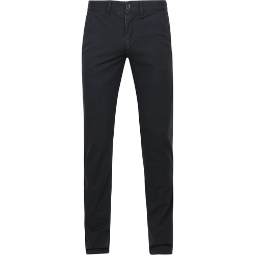 Textiel Heren Broeken / Pantalons Suitable Chino Sartre Oxford Donkerblauw Blauw