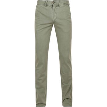 Textiel Heren Broeken / Pantalons Suitable Chino Sartre Oxford Olijfgroen Groen