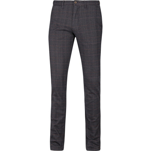 Textiel Heren Broeken / Pantalons Suitable Chino Locke Ruit Bruin Bruin