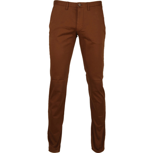 Textiel Heren Broeken / Pantalons Suitable Chino Sartre Cognac Bruin