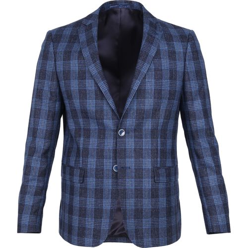 Textiel Heren Jasjes / Blazers Suitable Prestige Colbert Amqui Ruit Blauw Blauw