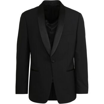 Textiel Heren Kostuums Suitable Blazer Manhatten Wolmix Zwart Zwart