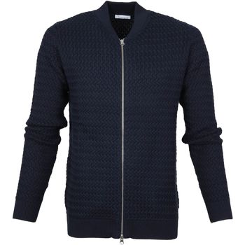 Textiel Heren Vesten / Cardigans Knowledge Cotton Apparel Field Vest Navy Blauw