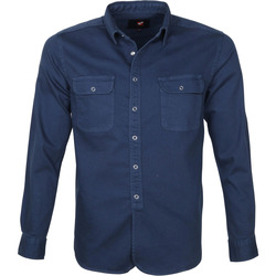 Textiel Heren Vesten / Cardigans Suitable Pascal Overshirt Donkerblauw Blauw