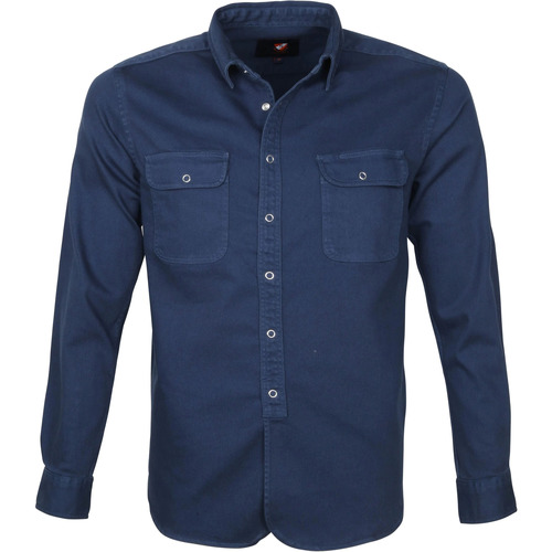 Textiel Heren Sweaters / Sweatshirts Suitable Pascal Overshirt Donkerblauw Blauw