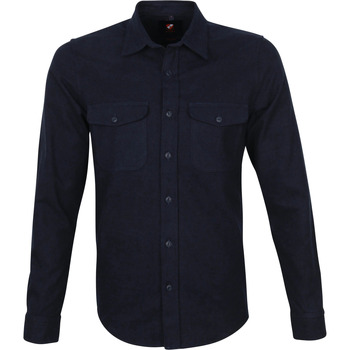 Textiel Heren Sweaters / Sweatshirts Suitable Melton Overshirt Donkerblauw Blauw