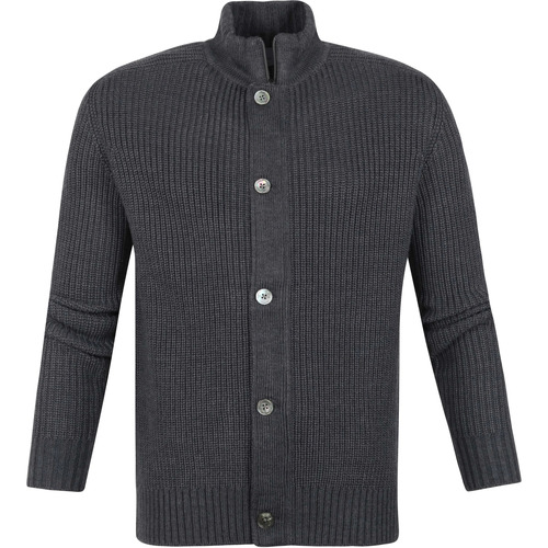 Textiel Heren Sweaters / Sweatshirts Suitable Prestige Chunky Vest Antraciet Grijs