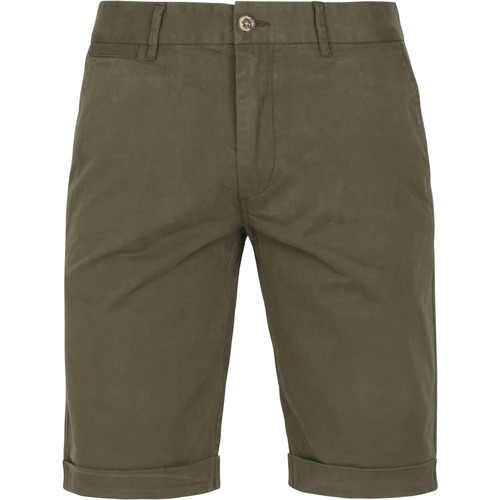 Textiel Heren Broeken / Pantalons Suitable Short Chino Arend Olijfgroen Groen