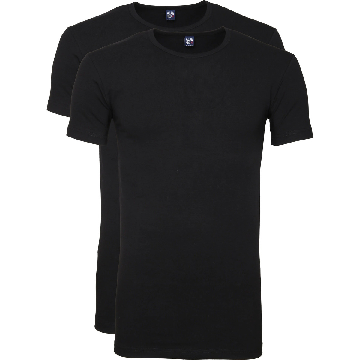 Textiel Heren T-shirts & Polo’s Alan Red Ottawa T-shirt Stretch Zwart (2Pack) Zwart