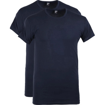 Textiel Heren T-shirts & Polo’s Alan Red Ottawa T-shirt Stretch Navy (2Pack) Blauw