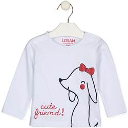 Textiel Kinderen T-shirts & Polo’s Losan 218-1301AL Wit