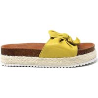 Schoenen Dames Leren slippers Grace Shoes 2200129 Geel