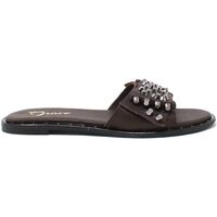 Schoenen Dames Leren slippers Grace Shoes 220290 Bruin