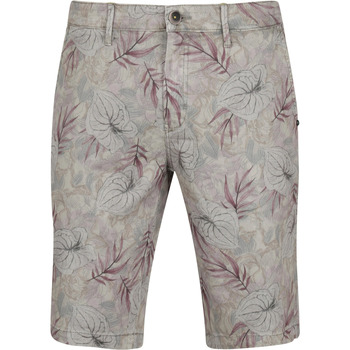 Textiel Heren Broeken / Pantalons No-Excess Short Garment Dyed Print Grijs Grijs