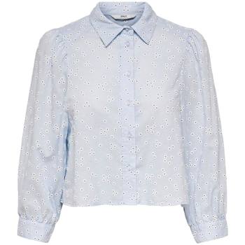 Textiel Dames Tops / Blousjes Only Shirt Tilde 7/8 - Cashmere Blue Blauw