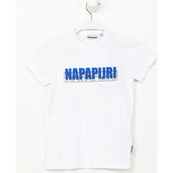 Textiel Jongens T-shirts korte mouwen Napapijri GA4EQC-002 Wit