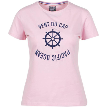 Textiel Dames T-shirts korte mouwen Vent Du Cap T-shirt manches courtes femme ACHERYL Roze