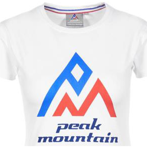 Textiel Dames T-shirts korte mouwen Peak Mountain T-shirt manches courtes femme ACIMES Wit