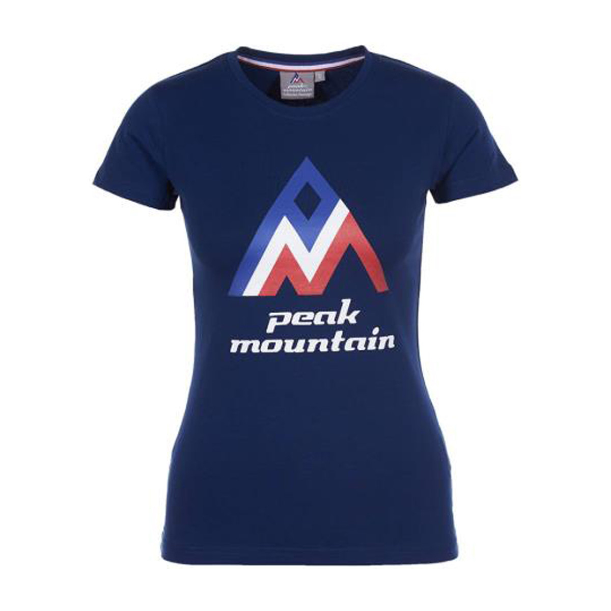 Textiel Dames T-shirts korte mouwen Peak Mountain T-shirt manches courtes femme ACIMES Marine