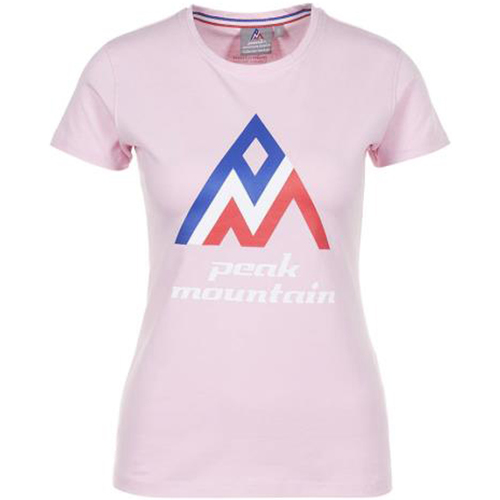 Textiel Dames T-shirts korte mouwen Peak Mountain T-shirt manches courtes femme ACIMES Roze