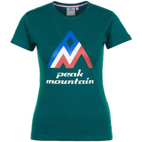 Textiel Dames T-shirts korte mouwen Peak Mountain T-shirt manches courtes femme ACIMES Groen