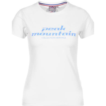 Textiel Dames T-shirts korte mouwen Peak Mountain T-shirt manches courtes femme ACOSMO Wit