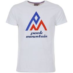 Textiel Heren T-shirts korte mouwen Peak Mountain T-shirt manches courtes homme CIMES Wit