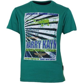 Textiel Jongens T-shirts korte mouwen Harry Kayn T-shirt manches courtesgarçon ECEBANUP Groen