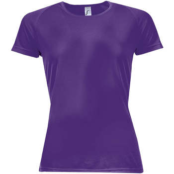 Textiel Dames T-shirts korte mouwen Sols Camiseta mujer manga corta Violet