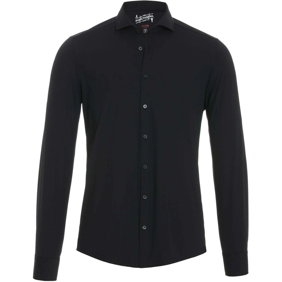 Textiel Heren Overhemden lange mouwen Pure H.Tico The Functional Shirt Zwart Zwart
