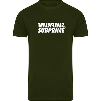 Textiel Heren T-shirts korte mouwen Subprime Shirt Mirror Army Groen