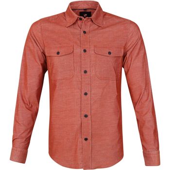 Textiel Heren Vesten / Cardigans Suitable Corduroy Overshirt Brique Rood Rood