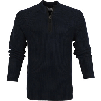 Textiel Heren Sweaters / Sweatshirts Blue Industry Half Zip Trui Off Donkerblauw Blauw
